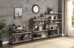 Brantley - Bookshelf - Oak & Sandy Black Finish - 32"