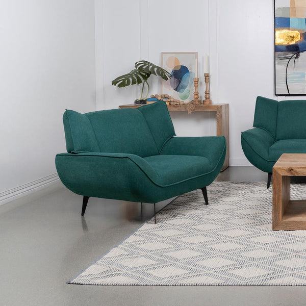  stylish chair with mid-century modern vibes. This comfy and stylish chair is a great choice for more compact spaces and apartments