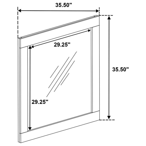 Caraway - Dresser Mirror - Black
