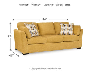  it adds a fashion-forward pop of color to your living room. Velvet-like upholstery and matching bolster pillows keep comfort at top of