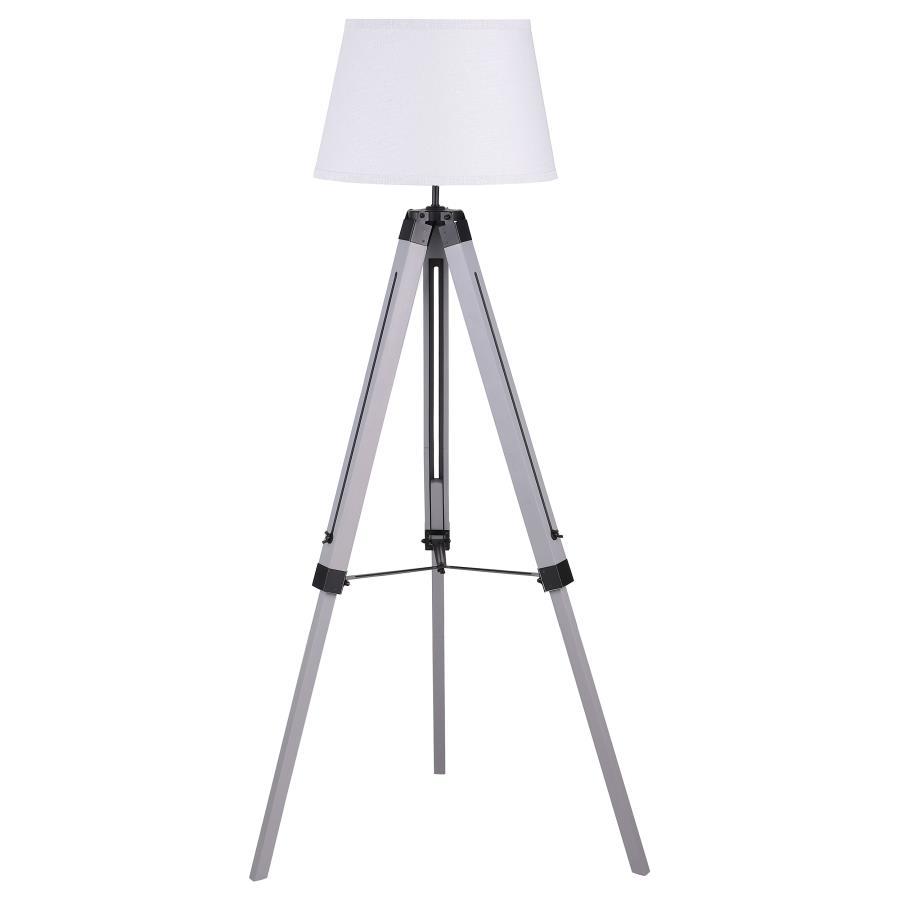 Go modern as you supply ambient lighting in a home office or living space, choosing the Dayton floor lamp to begin a cool look of both studio and contemporary attitudes. This tripod style lamp is perfect for retro design schemes and for upbeat modern sett