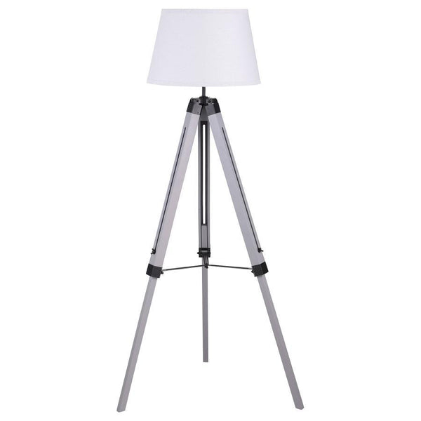 Go modern as you supply ambient lighting in a home office or living space, choosing the Dayton floor lamp to begin a cool look of both studio and contemporary attitudes. This tripod style lamp is perfect for retro design schemes and for upbeat modern sett