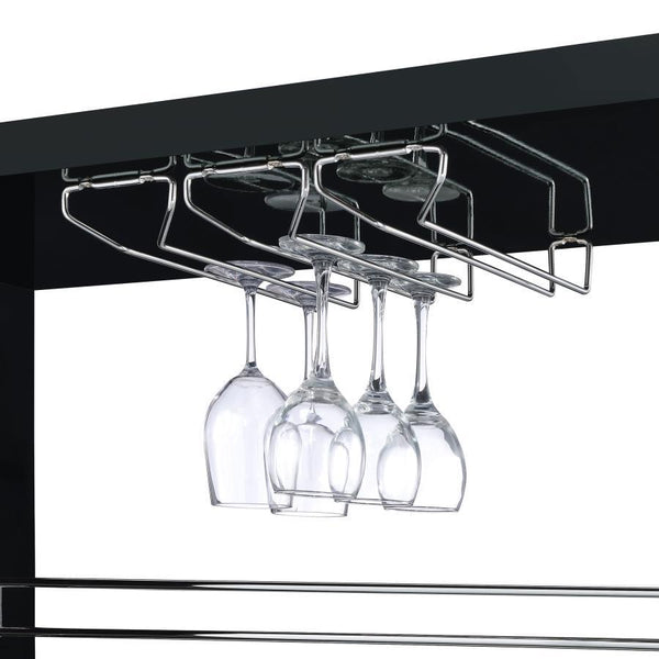 Prescott - Rectangular Home Wine Table - Black High Gloss