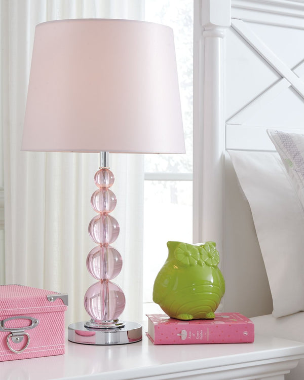 this table lamp is everything pretty in pink. The crystal detail and fun color will delight and brighten any room.<br><br><b>Additional Dimensions</b><br><ul><li>Shade: 0-"</li><li>Base: 0-"</li><li>Cord length: 92.5-"</