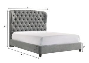 Linda - Queen Bed - Gray