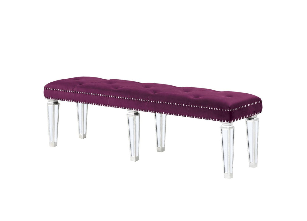 The Varian Bench provides a commanding presence in any room. This contemporary bench features a upholstered seat cushion in luxurious dark upholstery with elegantly tapered legs. Crafted with a transitional look that is an ideal addition to any bedroom, t