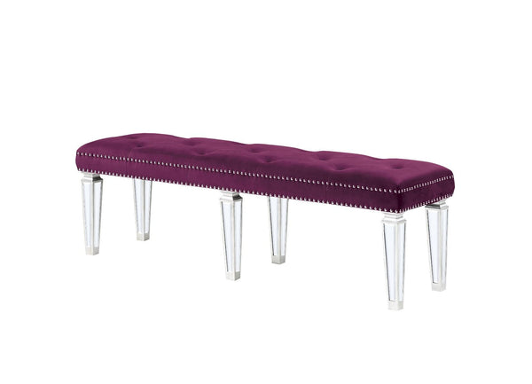 The Varian Bench provides a commanding presence in any room. This contemporary bench features a upholstered seat cushion in luxurious dark upholstery with elegantly tapered legs. Crafted with a transitional look that is an ideal addition to any bedroom, t