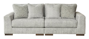 Regent Park - Pewter - Loveseat 2 Pc Sectional