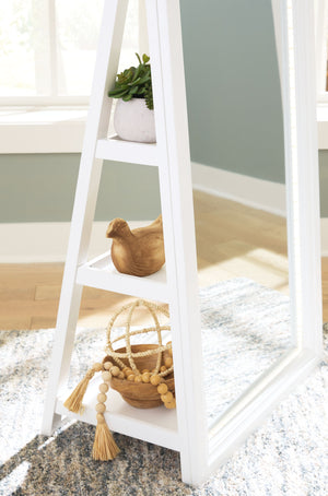 Evesen - White - Floor Standing Mirror/Storage