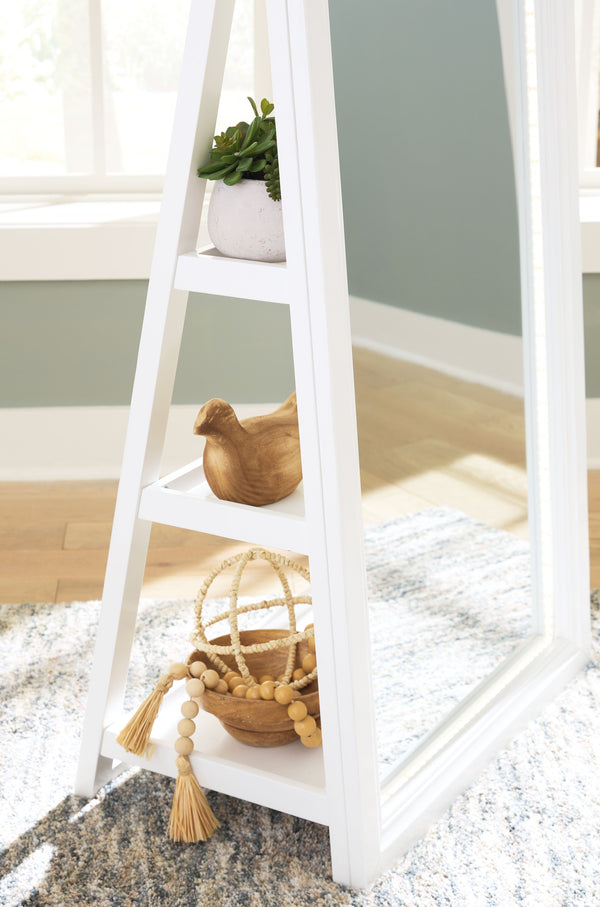 Evesen - White - Floor Standing Mirror/Storage