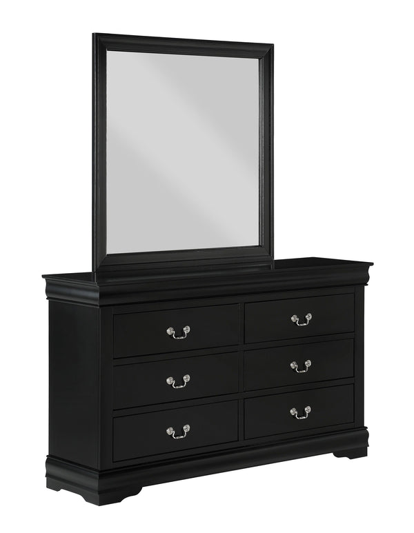 Louis Philip - King 5 Piece Bedroom Set - Black