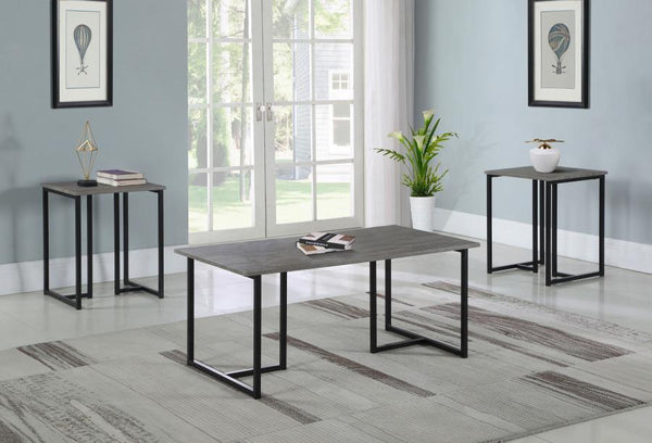  perfect for compact spaces such as dorm rooms or studio apartments. Each piece features a grey wood-look top made from engineered wood and laminate veneer