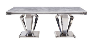  with mirrored silver finish emitting a modern glitter. L