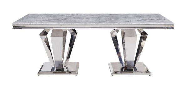  with mirrored silver finish emitting a modern glitter. L