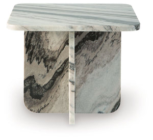 Baretton - Black / White / Taupe - 15" Accent Cocktail Table
