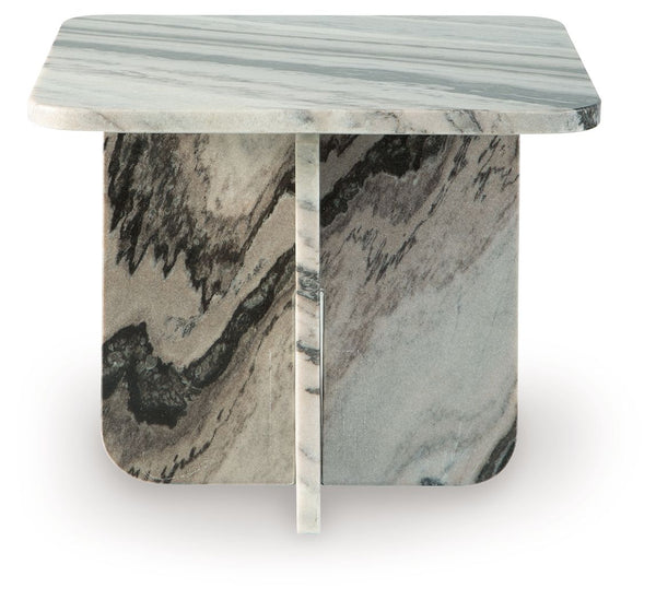 Baretton - Black / White / Taupe - 15" Accent Cocktail Table