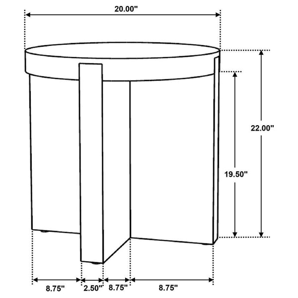 Kinkaid - Round Solid Mango Wood End Table - Brown