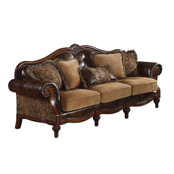  its complemented by comfortable seating made with faux leather and chenille fabric. This collection is perfectly suitable for any living room environment.<br/><br/><b>Product Feature