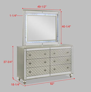  where contemporary chic meets timeless charm. The suite boasts a stunning silver finish