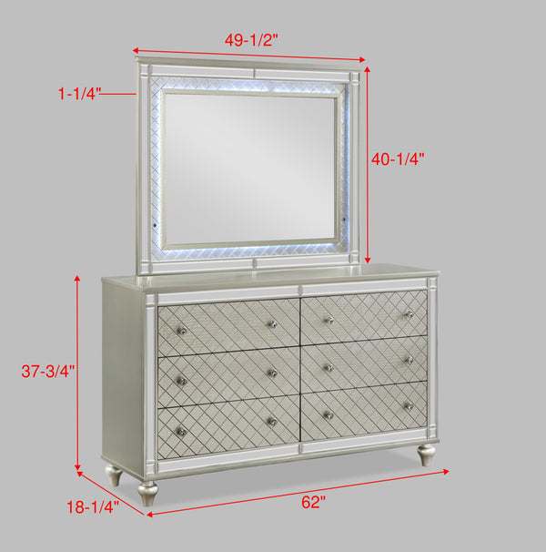 Cristian - King 5 Piece Bedroom Set - Champagne