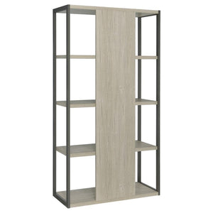 Loomis - 72## 4-Shelf Bookshelf - Whitewashed Gray