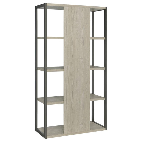 Loomis - 72## 4-Shelf Bookshelf - Whitewashed Gray