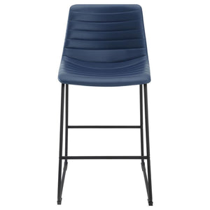 Zuni - Faux Leather Upholstered Counter Chair (Set of 2) - Blue