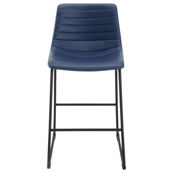 Zuni - Faux Leather Upholstered Counter Chair (Set of 2) - Blue