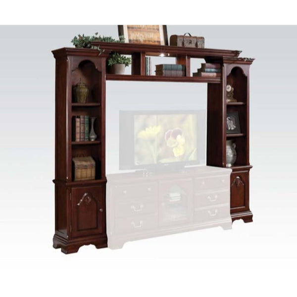 The Hercules collection traditional style will blend masterfully in your living room area. This set features a shelf bridge with light function, and its two side piers offer plenty of space to keep entertainment components or your favorite decorative acce