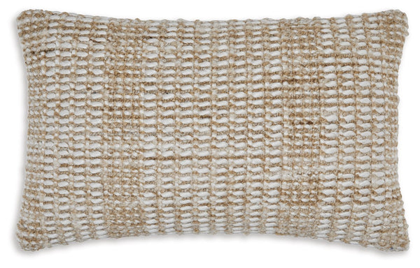 Casually cool style is well in hand with this handwoven throw pillow. Ready to impress with easygoing neutral hues in a stripe design, its soothing tones and subtle texture come together for beautiful results in your restful retreat.<br/><br/><b>Product F