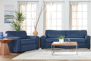 Kylo - 2 Piece Living Room Set (Sofa & Cuddle Chair) - Blue