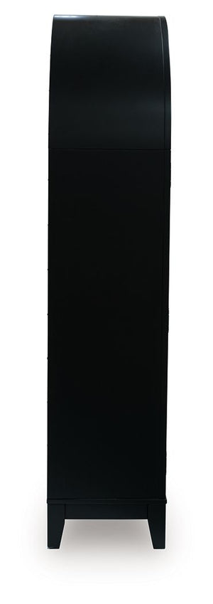 Dagandale - Black / Natural - Accent Cabinet