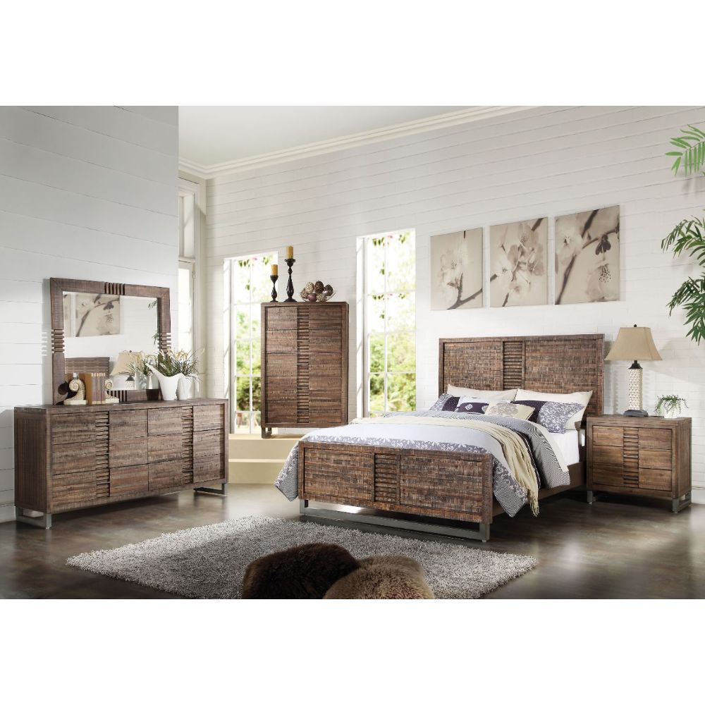 This collection was created to address a trending style in today-'s market while adding some transitional feel by bowing the inset drawers. Use of the slats in the center of the drawer and hardware to match the slats creates a uniform design element. Slat