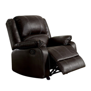 The Zuriel reclining sofa collection is a wonderful choice for any family room, combines luxurious faux leather with the comfort of padded, reclining seating. Comfortable contoured seats, soft to the touch while the reclining footrests offer full leg supp