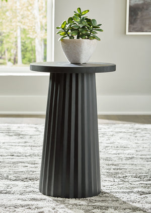  the solid wood piece wows with a fluted base. This organic beauty can be used on its own or grouped with other pieces in the collection. Howâ€