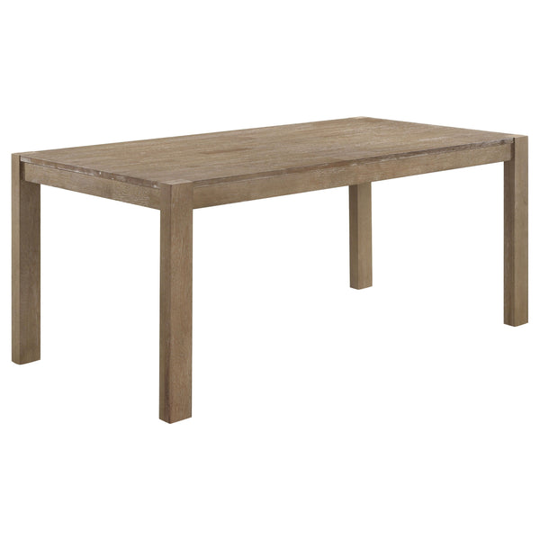 Establish an inviting space for family and friends to enjoy delicious meals with a rustic farmhouse dining table. The rectangular profile of the table offers versatility, blending beautifully in kitchens and dining rooms. It showcases lovely Asian hardwoo