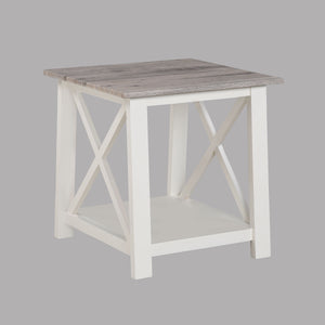  weathered gray tabletop that exudes warmth and character