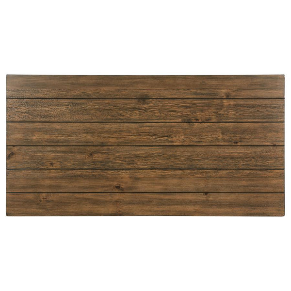 Payne - Wood Coffee Table With Shelf - Distressed Brown