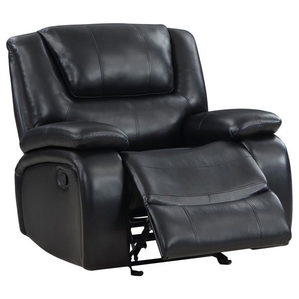 Camila - Upholstered Glider Recliner Chair - Black