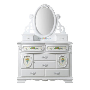 Flora - Mirror With Jewlery - White