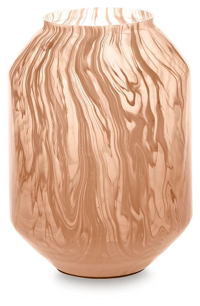 Form and function at its finest, this vase has a chic sensibility that elevates your decor. Its contemporary silhouette is topped in a blush pink finish and flowing swirls, complementing a myriad of palettes with understated elegance. If you-'re seeking f