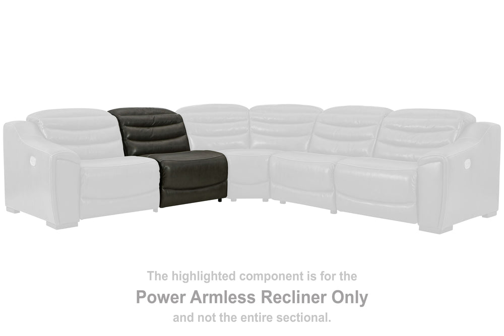 This item does not stand alone. It is compatible with other items in this series, sold separately.<br><br><b>Additional Dimensions</b><br><ul><li>Seat depth: 22-"</li><li>Seat height: 20-"</li><li>Fully reclined length: 65-"</li><li>Distance between recli