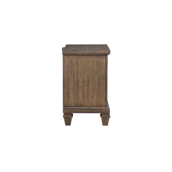  this nightstand features a rich