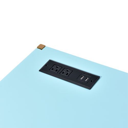 Midriaks - Writing Desk - Baby Blue & Gold Finish