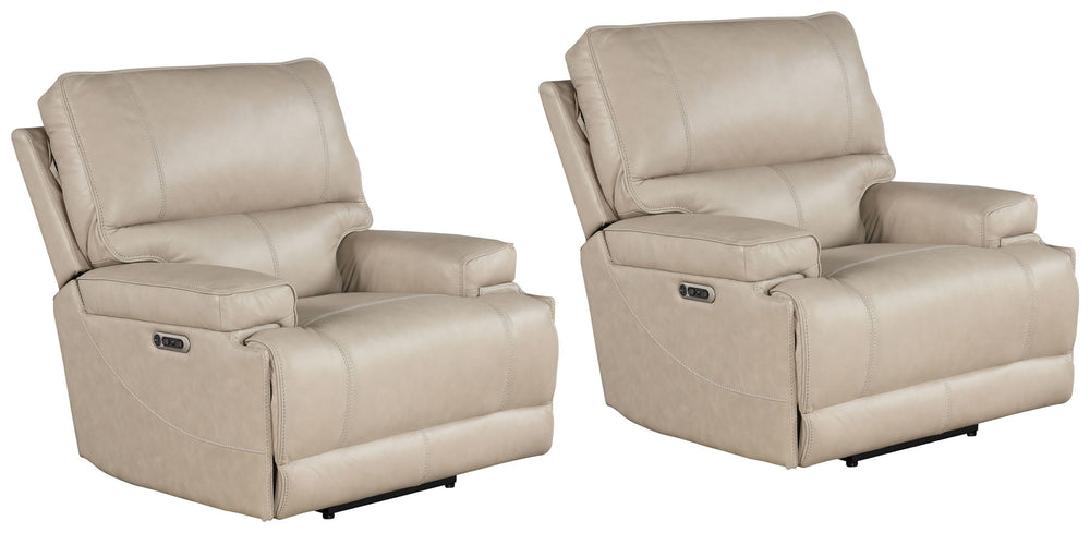Take a seat and recline in seconds in this smooth and stylish Power Recliner. More than just beautiful, this innovative chair takes comfort to new heights with just the touch of a button. Offering effortless relaxation, it-'s sure to become your favorite 