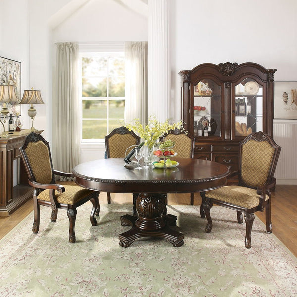 Chateau De Ville - Chair (2 Piece) - Fabric & Espresso