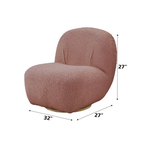 Yedaid - Accent Chair - Pink Teddy Sherpa