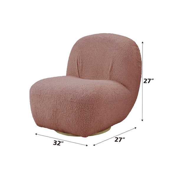 Yedaid - Accent Chair - Pink Teddy Sherpa