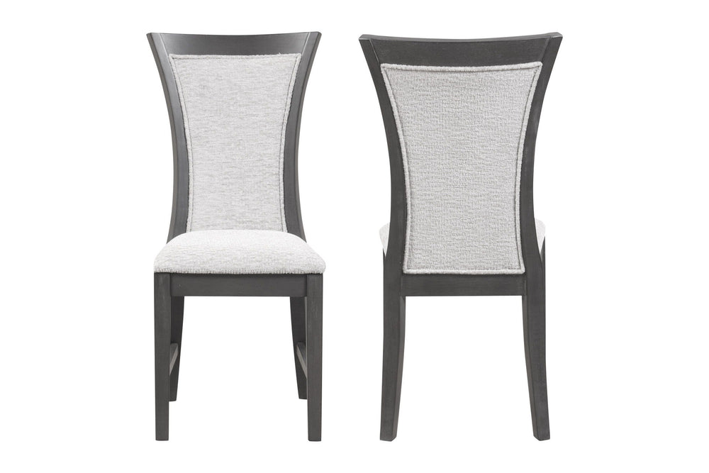 The Flair Dining Chair set combines durable craftsmanship and sleek, modern design to create an inviting and functional addition to your dining space. Expertly constructed from solid rubberwood, these chairs offer long-lasting stability and strength, ensu