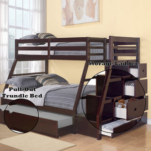 Jason - Twin Over Full Bunk Bed - Espresso